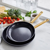 Reserve Cookware 2 Piece Frypan Set, Black