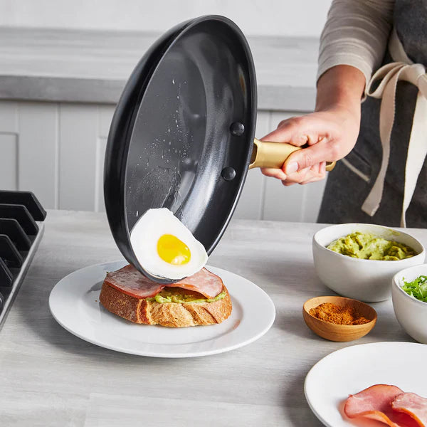 Reserve Cookware 2 Piece Frypan Set, Black