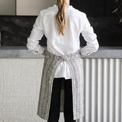 Multistripe Apron, Black and Natural