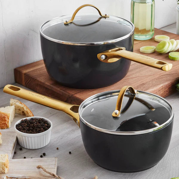 Reserve Cookware 4 Piece Pot Set, Black