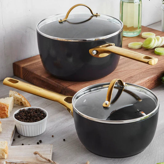 Reserve Cookware 4 Piece Pot Set, Black