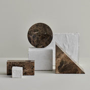 Pesa Marble Bookends, Set of 2, Brown