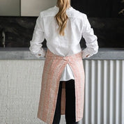 Multistripe Apron, Brick and Natural