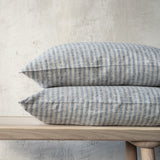 Brittany Euro Pillow, Indigo and Natural