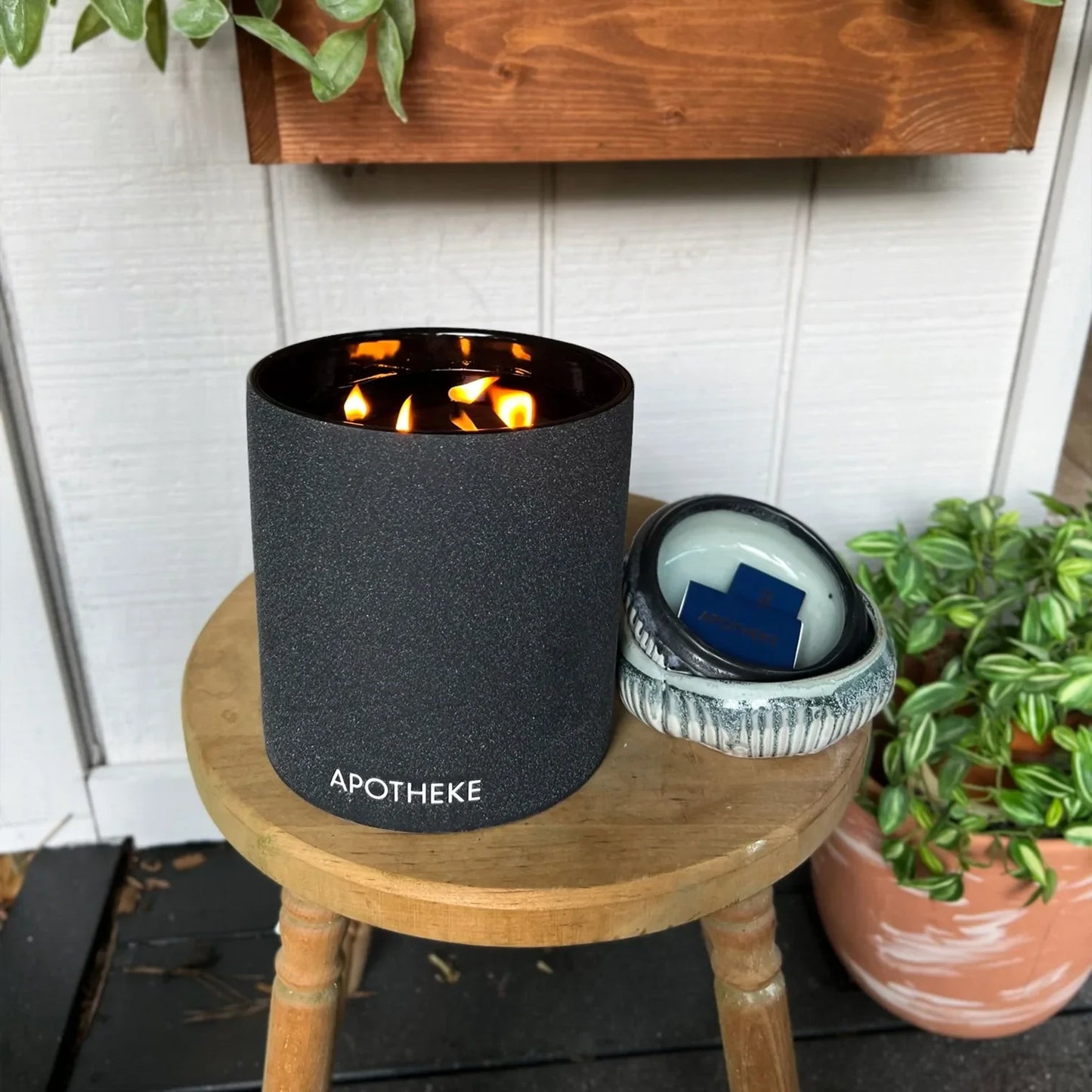 Apotheke Concrete 4-Wick Candle, Charcoal