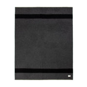 Siempre Blanket, Charcoal with Black Stripe