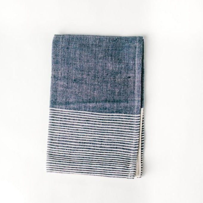 Chesapeake Hand Towel, Navy with Natural