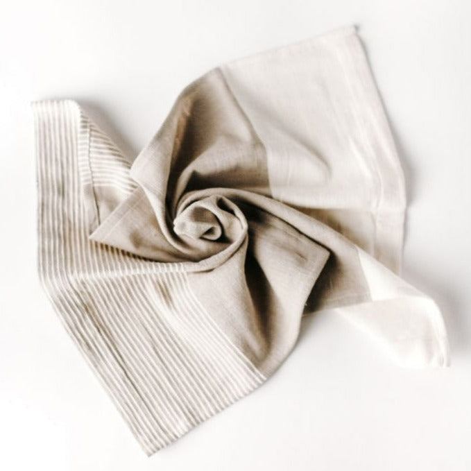 Chesapeake Hand Towel, Stone with Natural