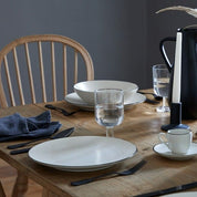 Augusta Pasta Bowl, Natural with Black, Set of 6