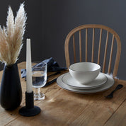 Augusta Side Plate, Natural with Black, Set of 4