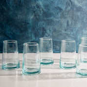 Recycled Tall Cone Glass, Clear, Set of 4