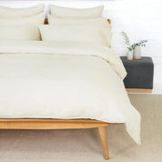 Parker Linen King Duvet Set, Cream