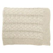 Belmont Double Cable Knit Throw, Linen