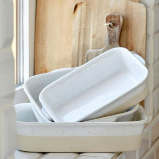 Fattoria 11" Rectangular Baker, White