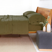 Belgian Linen King Sheet Set, Forest