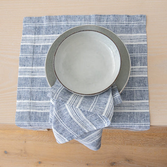Multistripe Placemat, Indigo,