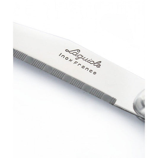 Laguiole 6 Piece Steak Knife Set, Platine Stainless Steel in Wood Presentation Box