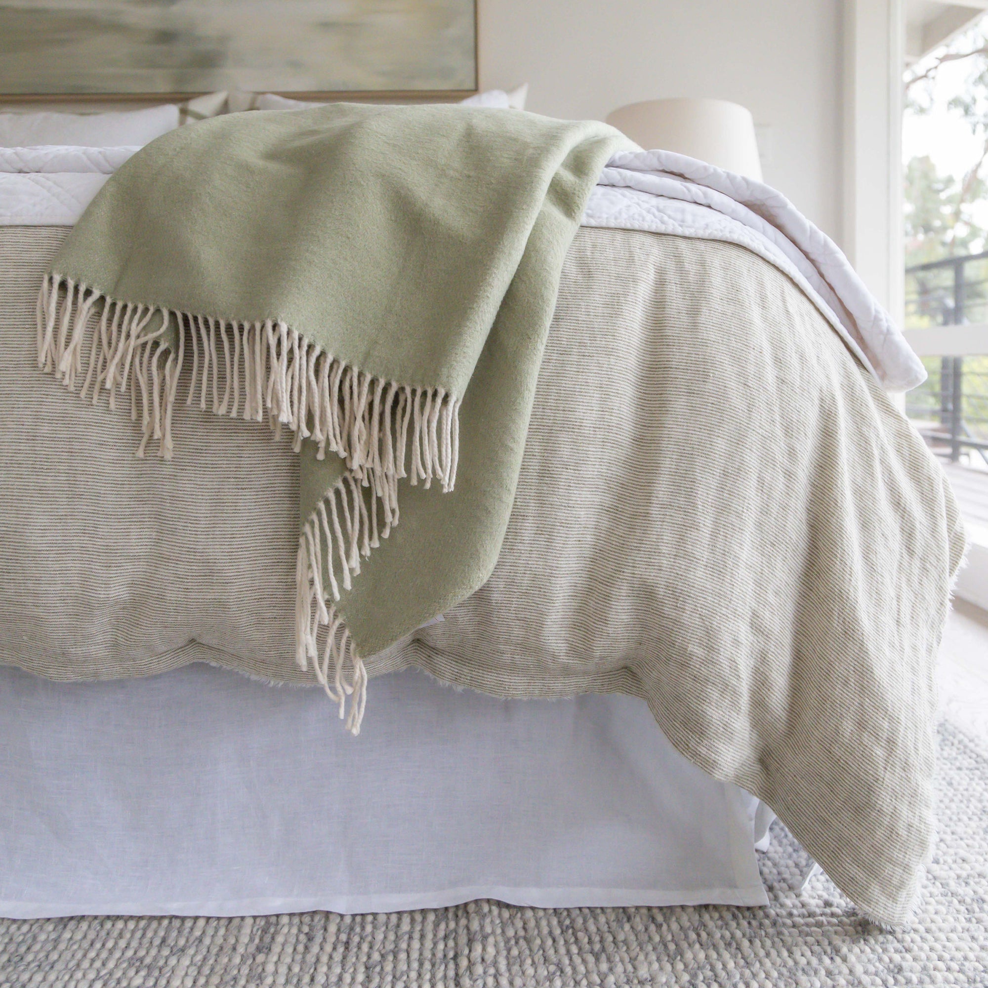 Logan Queen Duvet, Olive