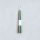 Classic Taper Candle, Set of 2, Moss