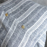Multistripe Rectangular Pillow, Black and White