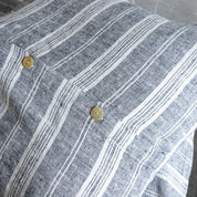 Multistripe Euro Pillow, Black and White