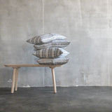 Multistripe Euro Pillow, Black and White