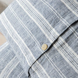 Multistripe Rectangular Pillow, Indigo
