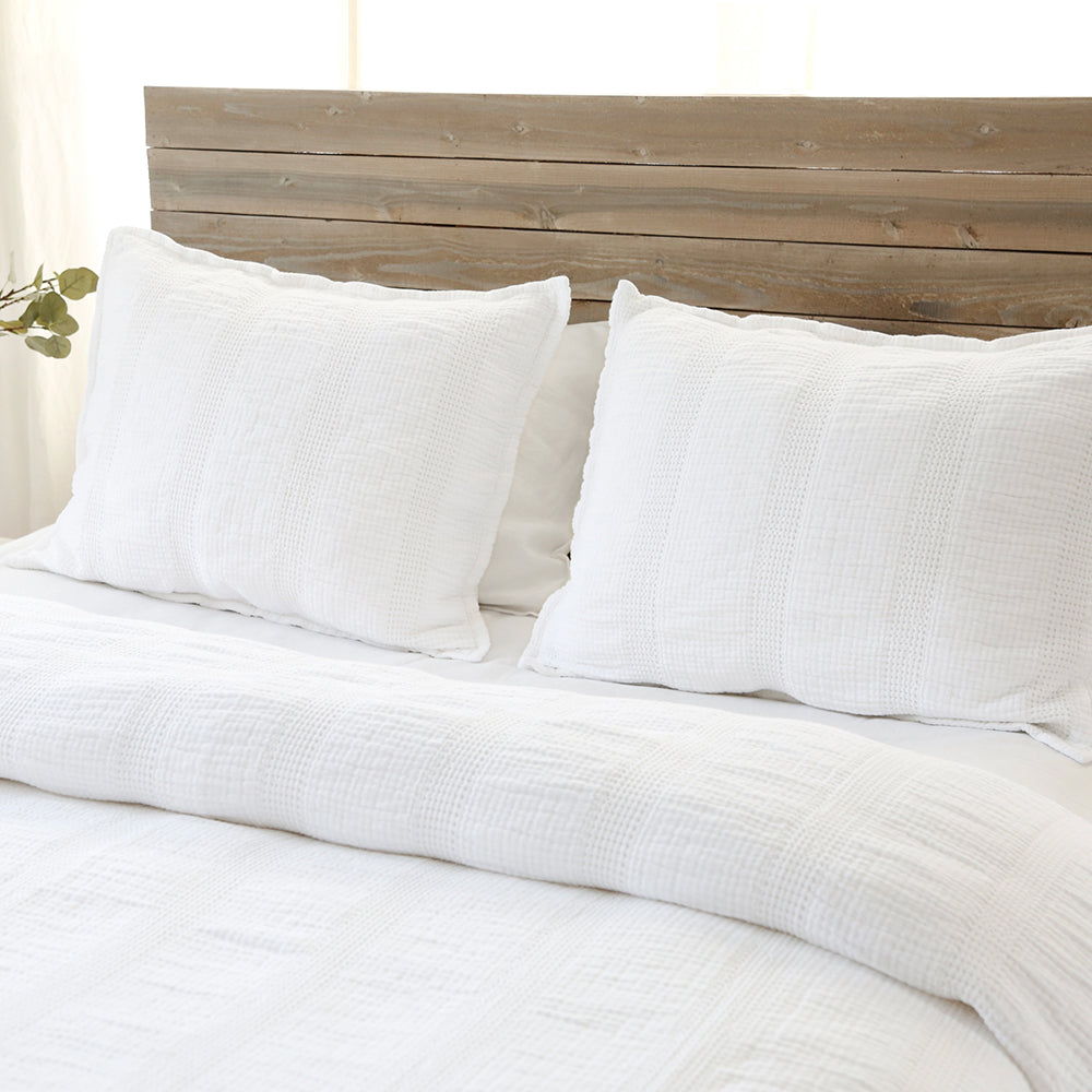 Nantucket Queen Matelasse Coverlet, White