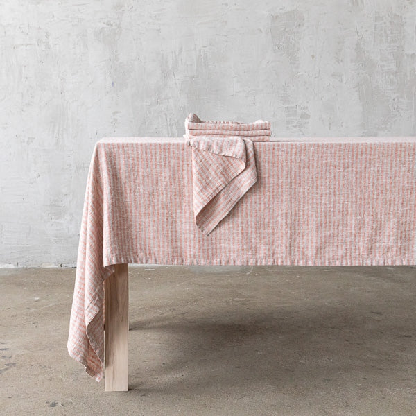Brittany Napkin, Brick and Natural, Set of 4
