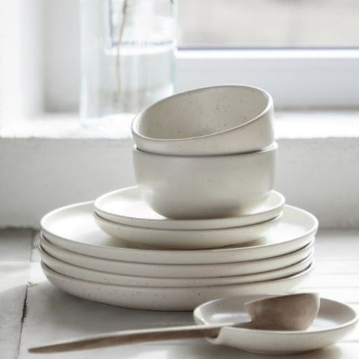 Pacifica Dinner Plate, Vanilla,