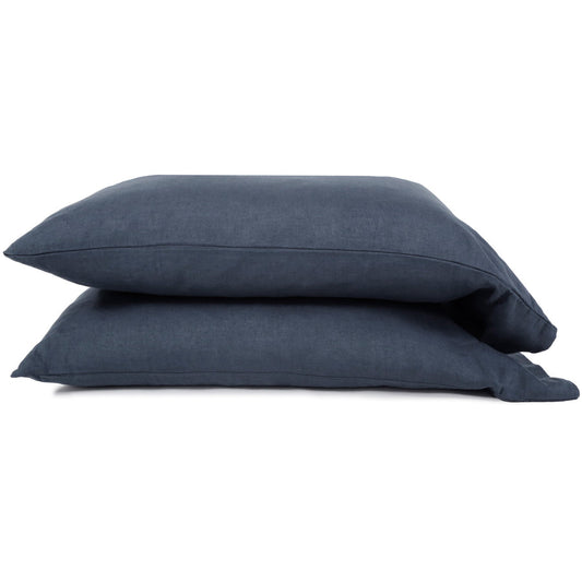 Belgian Linen Queen Sheet Set, Navy