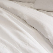 Parker Linen King Duvet Set, White