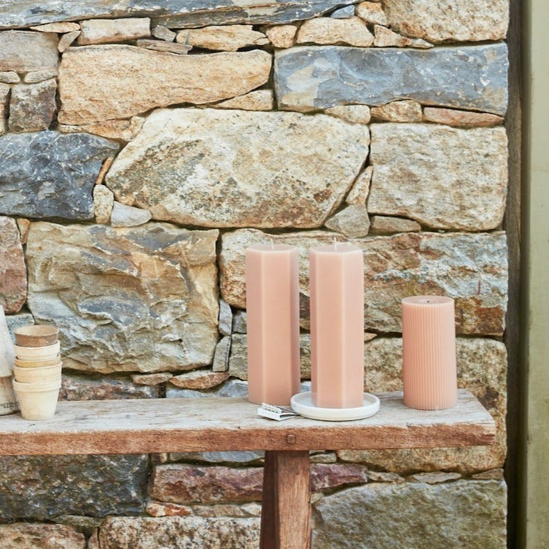 Hexagon Pillar Candle, Petal