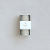 Ribbed Pillar Candle, Parchment