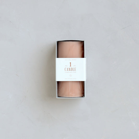 Ribbed Pillar Candle, Petal
