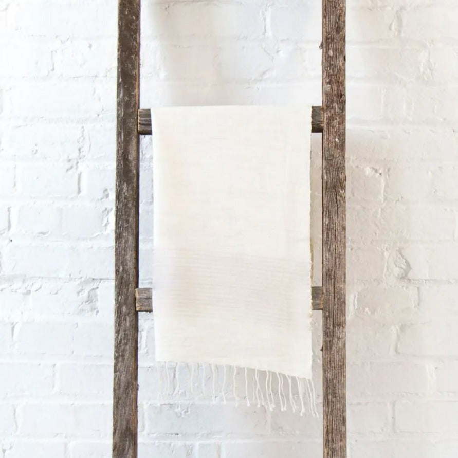 Riviera Striped Cotton Hand Towel, Natural