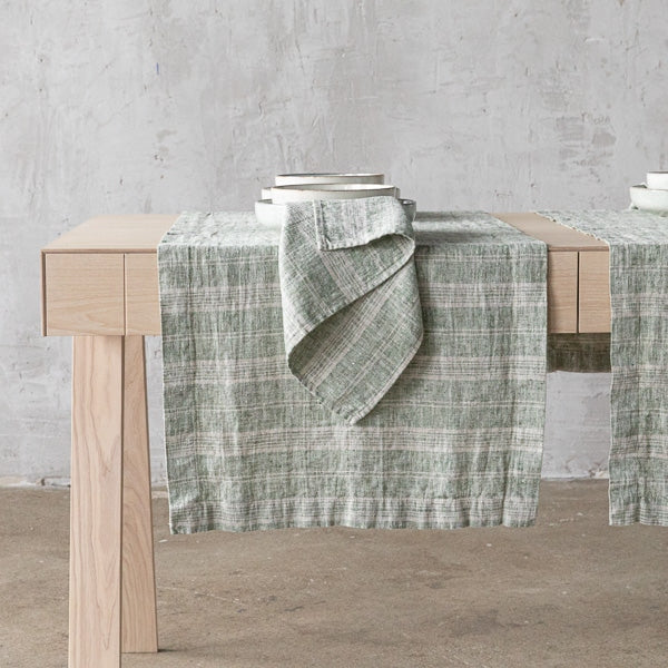 Multistripe Runner, Forest Green and Natural