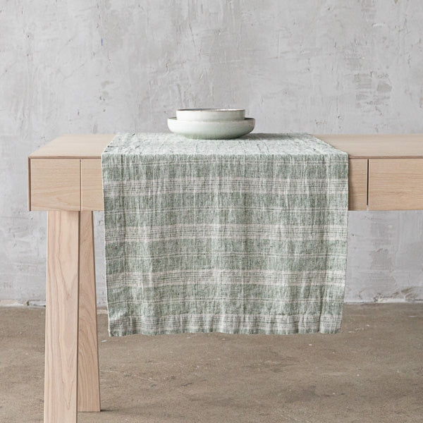 Multistripe Runner, Forest Green and Natural