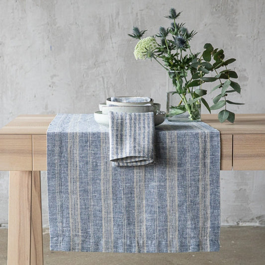 Multistripe Runner, Indigo and Natural