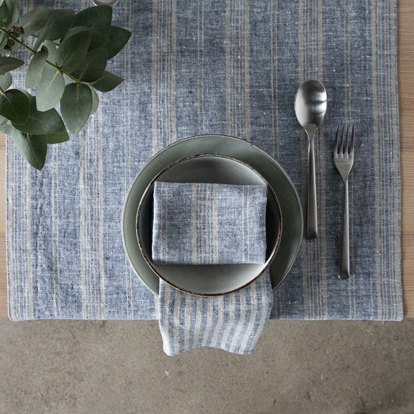 Multistripe Runner, Indigo and Natural