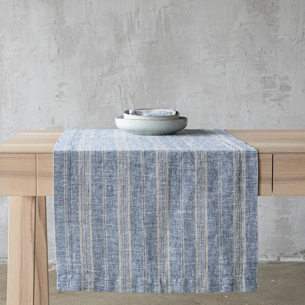 Multistripe Runner, Indigo and Natural