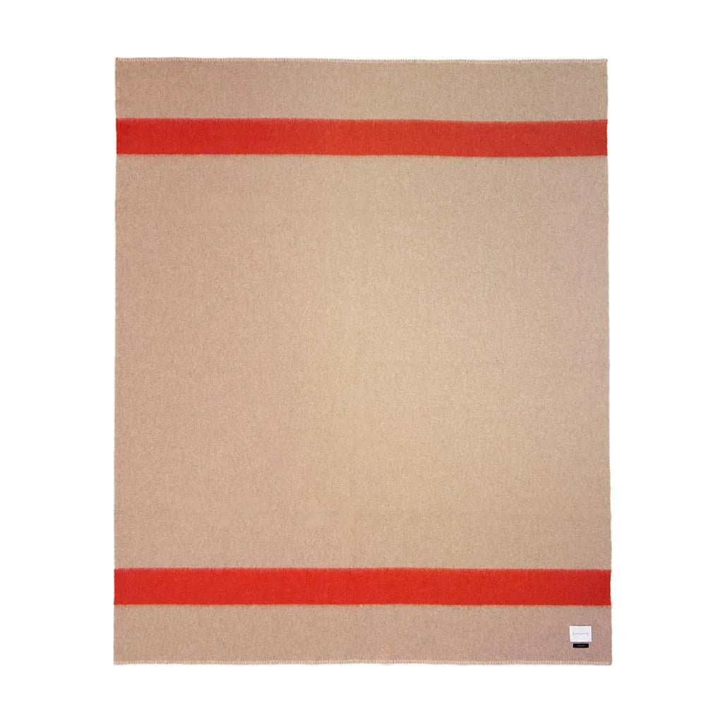 Siempre Blanket, Sand with Red Stripe
