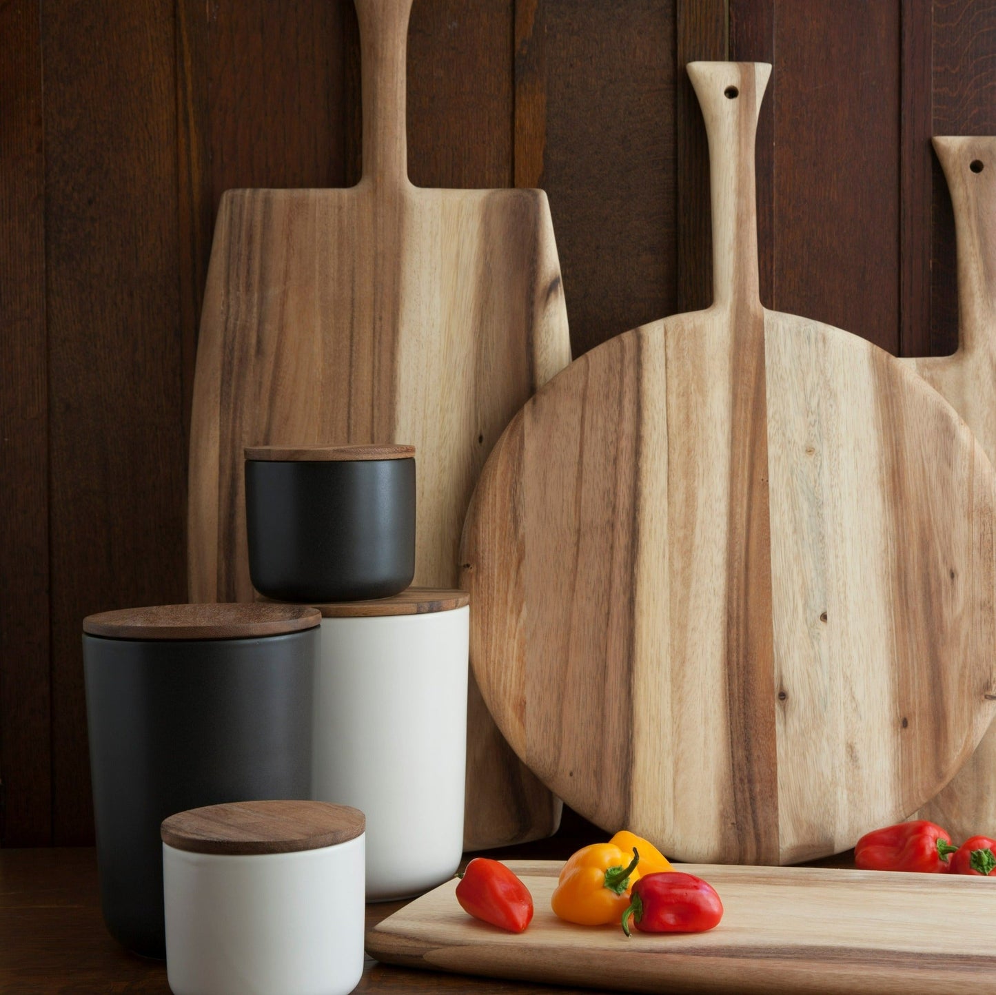 Brampton Stoneware Canister, White, Medium