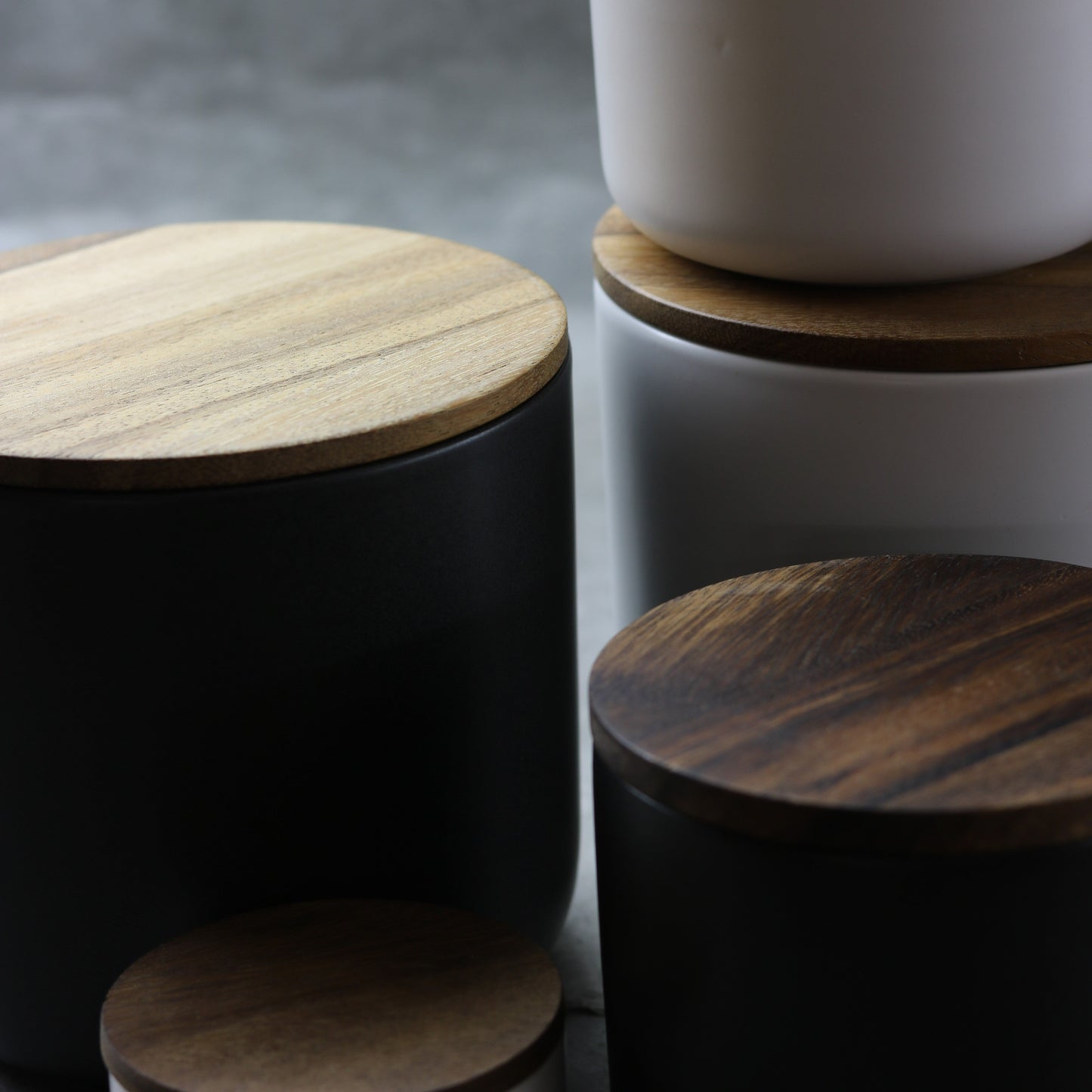 Brampton Stoneware Large Canister, Black