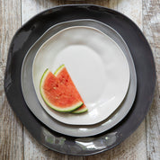 Tam Stoneware Dinner Plate, Slate, Set of 4
