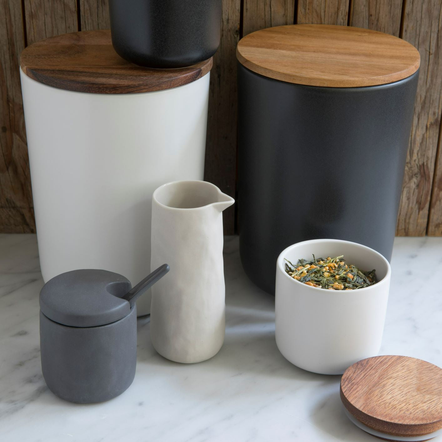 Tam Stoneware Sugar Cellar, Slate