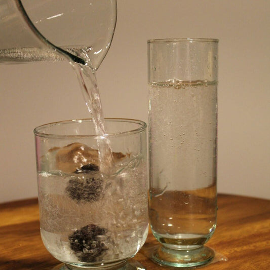 Recycled Glass Footed Champagne