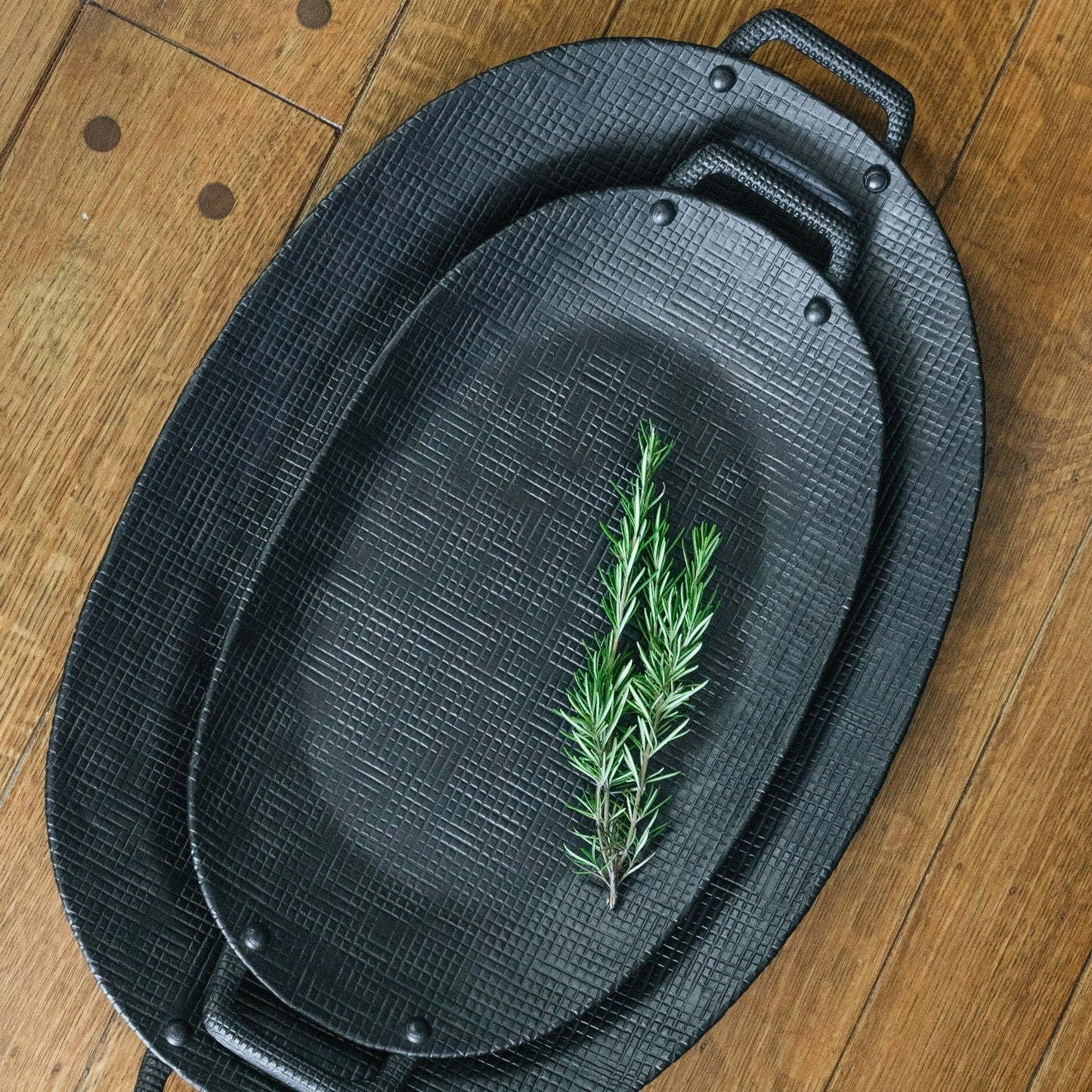 Wallis Aluminum Tray with Handles, Large