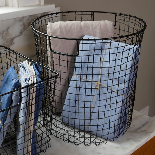 Black Wire Round Basket