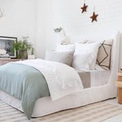 Parker Linen Queen Duvet Set, Sage